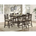 thumbnail image 7 of Pemberly Row Counter Height Wood Slat Back Dining Chair Set in Brown (Set of 2), 7 of 7