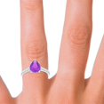 thumbnail image 5 of 2.30 Carat Stylish Natural Diamond Amethyst Gemstone Anniversary Ring for Ladies 18K White Gold Size 6.5 by Diamond-Capitals, 5 of 8