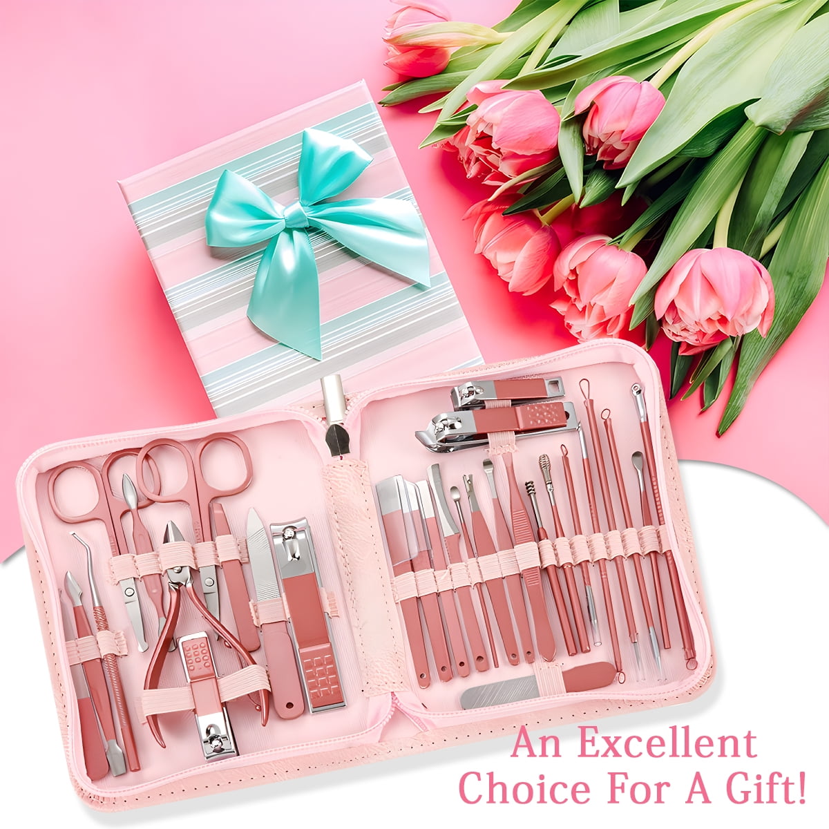 30-in-1 Manicure Set Nail Clipper Set Manicure Nail Set Kit with Everything Profe, Nail Clippers Fingernail Toenail Clippers Manicure Pedicure Tools for Travel