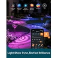 thumbnail image 5 of Linkind Smart Solar Pathway Lights SP6, in-App Pattern Switching Solar Lights Outdoor Waterproof, Solar & Wired Charging Color-Changing Landscape Lighting, Garden Decor for Yard, Patio (4 Pack), 5 of 10