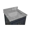 thumbnail image 2 of KBC Abbey 24" Solid Wood Bathroom Vanity w/ Carrara Stone in Marine Gray, 2 of 7