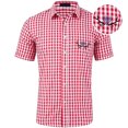 thumbnail image 4 of RMGVDSD Boys Plaid Button Down Shirts Classic Fit Short Sleeve Gingham Tops For School Casual Festival Kids Dress Shirt 9-10 Years, 4 of 4