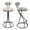 Black Basket, variant on 2Pcs S-Shaped Counter Height Bar Stools, ball Print Velvet Upholstered Bar Chairs with Footrest, Modern Indoor Barstools for Kitchen Island Home Bar
