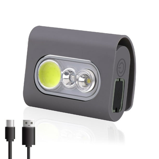 FLhrweasw Clip Headlamp 400 Lumen Clip-On Hat Light Portable 5 modos para aventuras al aire libre