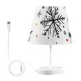 thumbnail image 2 of Christmas Snowflakes Desk Lamp 3 Color Modes LED Table Lamp Nightstand Reading Light for Bedroom Living Room, 2 of 8