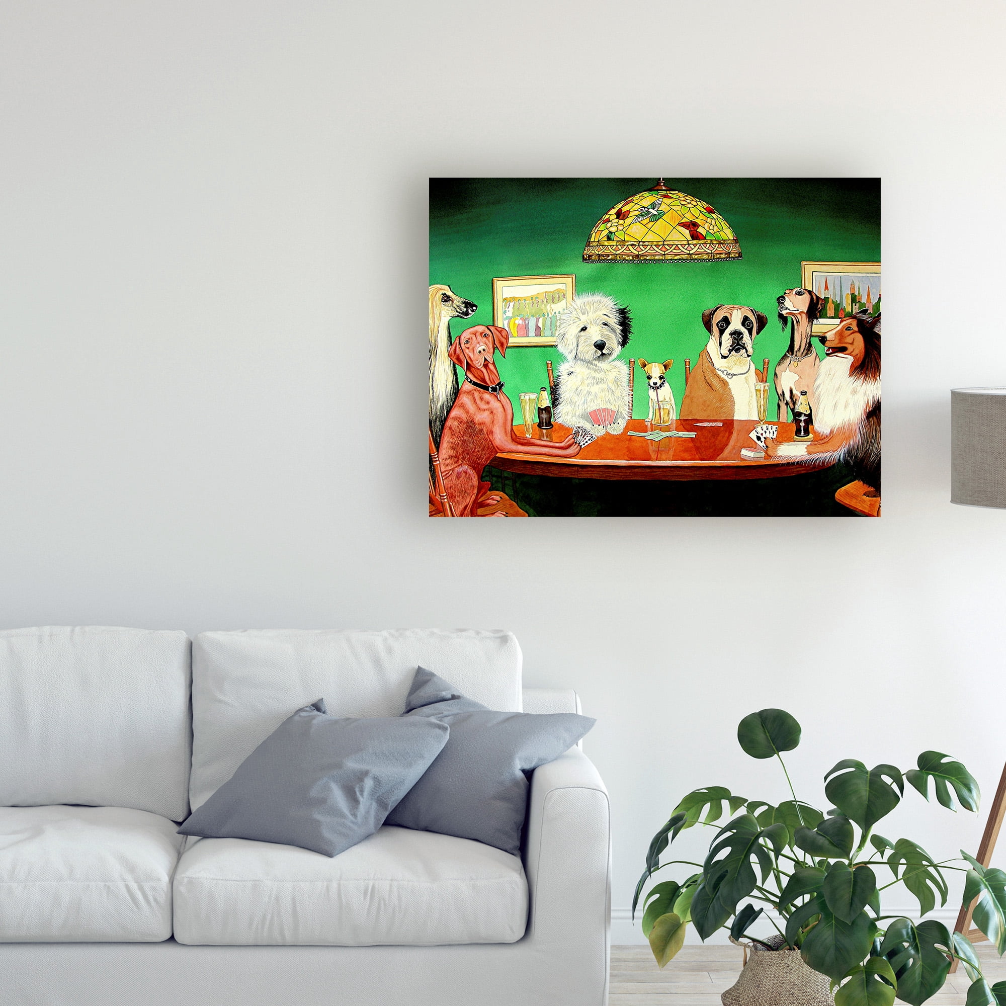Trademark Fine Art 'Dogs Playing Poker' Canvas Art by Patrick Sullivan