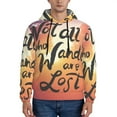 thumbnail image 2 of Bingfone Not All Who Wander Are Lost Men'S Drawstring Hoodie Long Sleeve Pocket Sweatshirts-X-Large, 2 of 9