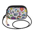 thumbnail image 2 of FORMRS Mini Crossbody Bag for Women Adjustable Rope Shoulder Casual Phone Purse, White Doodle Pattern, 2 of 7