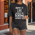 thumbnail image 4 of Ankishi Women Vintage Oversized Tshirt Letter Print Washed Loose Distressed T Shirt Fashion Cotton Tops Daily Wear, 4 of 8