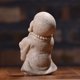 thumbnail image 3 of Miniescultura de arena blanca con forma de monje Maitreya, 3 of 3