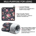 thumbnail image 7 of Pioneer Flower Kitchen Oven Mitt and Pot Holder Sets 2 Pcs for Baking, Cooking and Grilling, Heat Resistant Up To 392 °F, 7 of 7