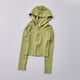 thumbnail image 3 of Chaqueta deportiva ajustada con capucha y cremallera para mujer, camisa de manga larga para entrenamiento rápido, ropa de Yoga, Top de otoño e invierno, 3 of 6