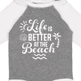 thumbnail image 4 of Inktastic Life is Better at The Beach with Sunshine Seashell and Palm Trees Boys or Girls Long Sleeve Baby Bodysuit, 4 of 5