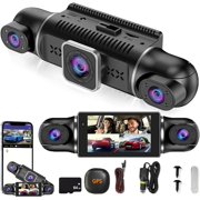 2025 New 64GB Enesy Front and Rear Dash Camera, 1080P Full HD Enesy Front&Rear Dash Cam, Built-in Wireless Wi-Fi, HD Night Vision Dual Video Recording, Motion Detection (Inside + Rear)