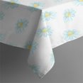 thumbnail image 5 of 52x52in(132x132cm) Square Tablecloth, Waterproof Polyester Table Cover, Wrinkle Resistant & Washable Fabric for Dining, Kitchen, Picnic, Daisy Flowers Print, 5 of 6