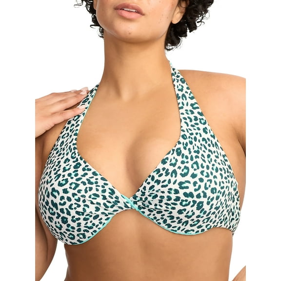 Summer Cheetah Verso Reversible Bikini Top Swimsuit