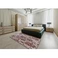thumbnail image 5 of Ahgly Company Machine Washable Indoor Round Industrial Modern Silver Pink Area Rugs, 5' Round, 5 of 7