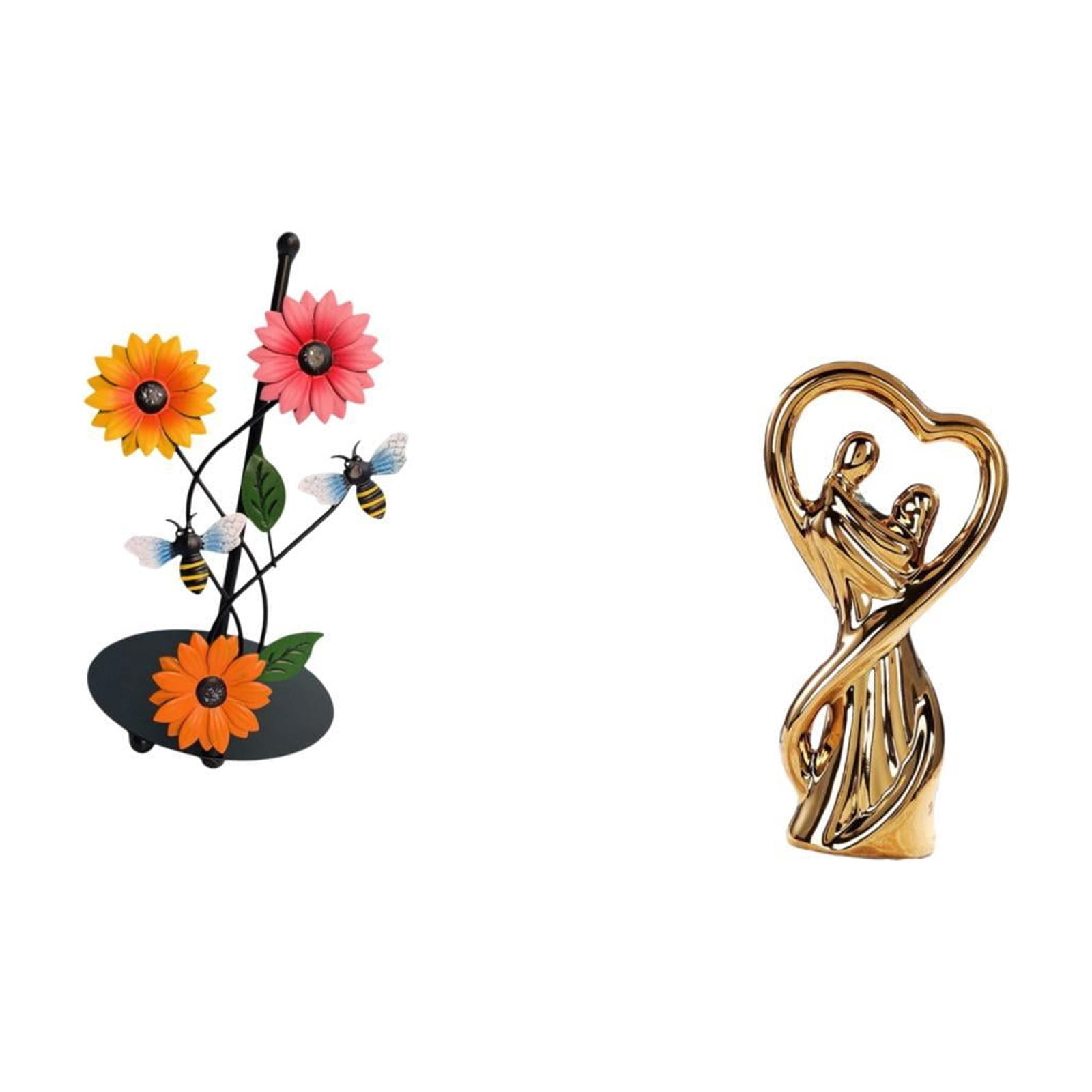 Fiocias Couple Paper Towel Holder Dispenser Non Slip Vertical Tissue Holder Rack Figurine Statue Souvenirs Gift Lovers Sculpture Ornament for Anniversary Fami