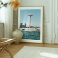 thumbnail image 6 of The Beach, Coney Island 01 - Brooklyn New York Photography Beach Coastal Ocean Architecture City Scenic Travel Poster Oak Framed Wall Art Print 11 x 14 inches, 6 of 12