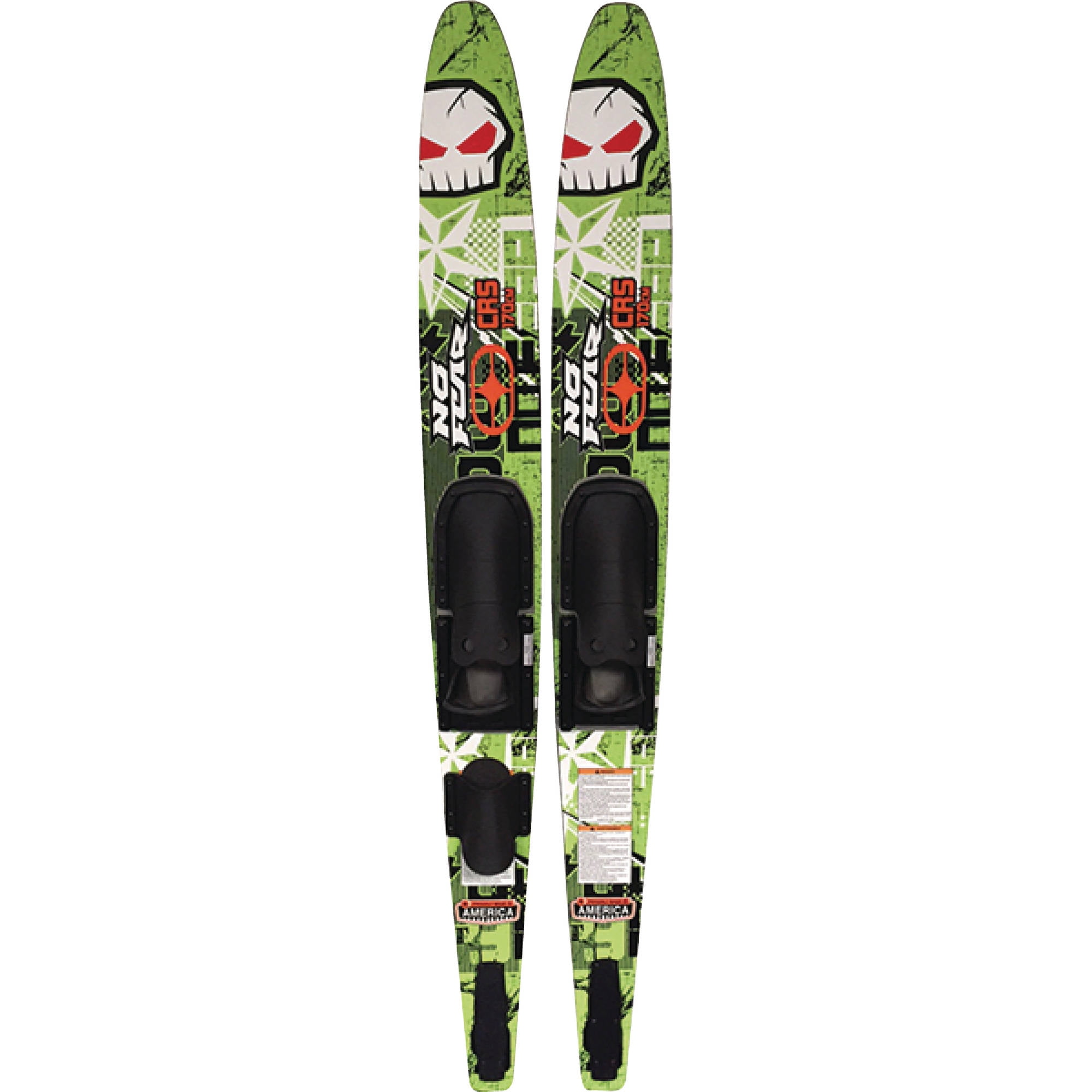 No Fear NF517 "CRS" Skis with Slide Bindings 120 lbs and Up by Nash Sports