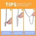 thumbnail image 4 of Dog Training Collar Adjustable Choker Collar Solid Steel Metal Snake Chain for Pets (L-4.0mmx60cm), 4 of 4