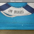 thumbnail image 6 of Ambesonne Nautical Place Mats Set of 4, Welcome on Board Sign, Standard Size, Blue Navy Blue White, 6 of 6