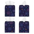thumbnail image 2 of Naloa Stars And Gradient Colorful Snowflakes Tissue Box Cover Leather Tissue Holder Square Facial Tissue Case for Bathroom, Vanity Countertop, Tabletop, Car, 2 of 7
