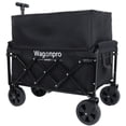 thumbnail image 3 of Expandable Dual-Layer Utility Wagon with 100% Extra Space - 225lbs Grocery Cart for Camping, Shopping, Sports, Gardening, Fishing, Black, 3 of 14