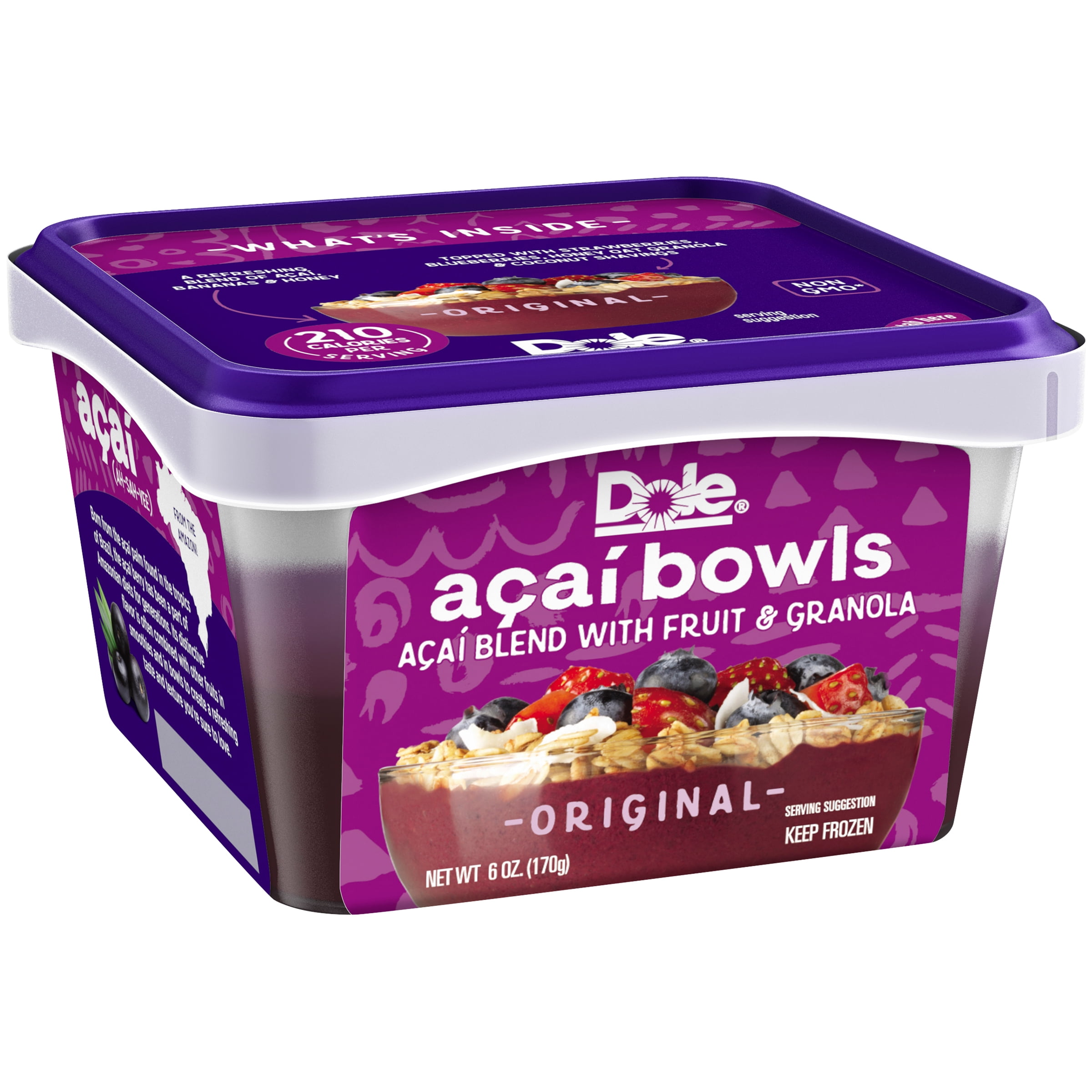 Dole Original Acai Bowls With Fruit and Granola 6 oz. Bowl