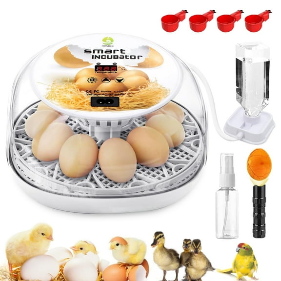 Egg Incubator with Automatic Egg Turning Control, Incubators for Hatching Eggs, Chicken, Ducks, Goose, Pigeon, Quail, Parrot Incubator for Farm, Lab, Science Classroom, Home