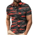 thumbnail image 2 of WAENQINLA Big and Tall Golf Shirts for Men Stylish Camouflage Printed Quarter Button Up Shirt Casual Lapel Short Sleeve Shirt,S-4XL, 2 of 5