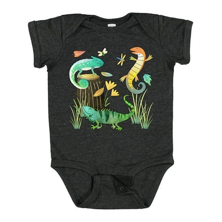 

Inktastic Cute Lizards Hanging out Gift Baby Boy or Baby Girl Bodysuit