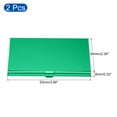thumbnail image 2 of Uxcell 3.6x2.3x0.3 Inch Name Cards Case Alloy Business Card Holder 2 Pack Green, 2 of 5