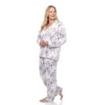 thumbnail image 3 of White Mark Pyjama Deux Pièces à Manches Longues à Boutons à Motif Floral pour Femmes, 3 of 6