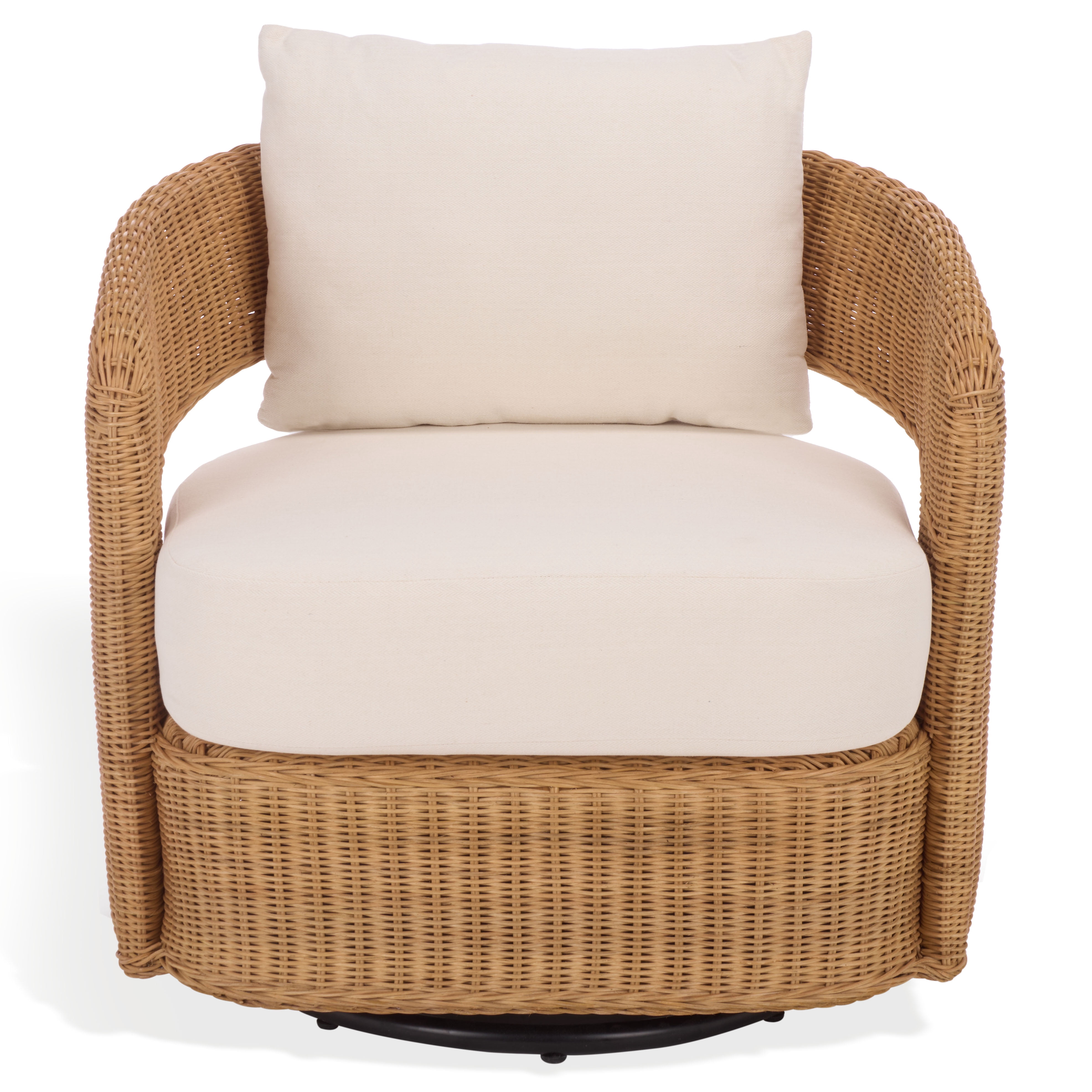 Safavieh Couture Leanna Rattan Modern Accent Chair, Natural/White