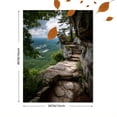 thumbnail image 3 of Cliffside Steps Panoramic Canvas Print Wall Art for Living Room Office Hotel Hallway, 3 of 8
