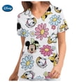 thumbnail image 3 of Lilo & Stitch Disney Summer Pocket Nuevas camisetas para mujer Camiseta de uniforme de enfermera de hospital Y2k Ropa de cuello en V Uniforme Cuello de bolsillo Y2k, 3 of 5