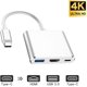 thumbnail image 5 of Adaptador USB-C a HDMI (compatible con 4K/30Hz) - Cable convertidor tipo C 3 en 1 para MacBook Pro 2017/2018, MacBook, Mac Pro, iMac, Chromebook y otros dispositivos USB 3.0 tipo C, 5 of 5