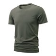 thumbnail image 5 of KPOPLK Men's Shirts Short Sleeve Quick Dry Lightweight T-Shirt Men Big and Tall Running Moisture Wicking Top Green 7XL, 5 of 7