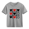 thumbnail image 2 of Piuwrlz Girls Short T-Shirts Kids Graphic Shirts Tops Cotton Pullover Gray Size 4 Years, 2 of 10