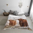 thumbnail image 7 of Salouo Yak Print Throw Blanket Gifts for Women Men Soft Flannel Blanket for Home Living Room Decor Bedroom Blanket Gifts for Mom Dad -50"x40", 7 of 7