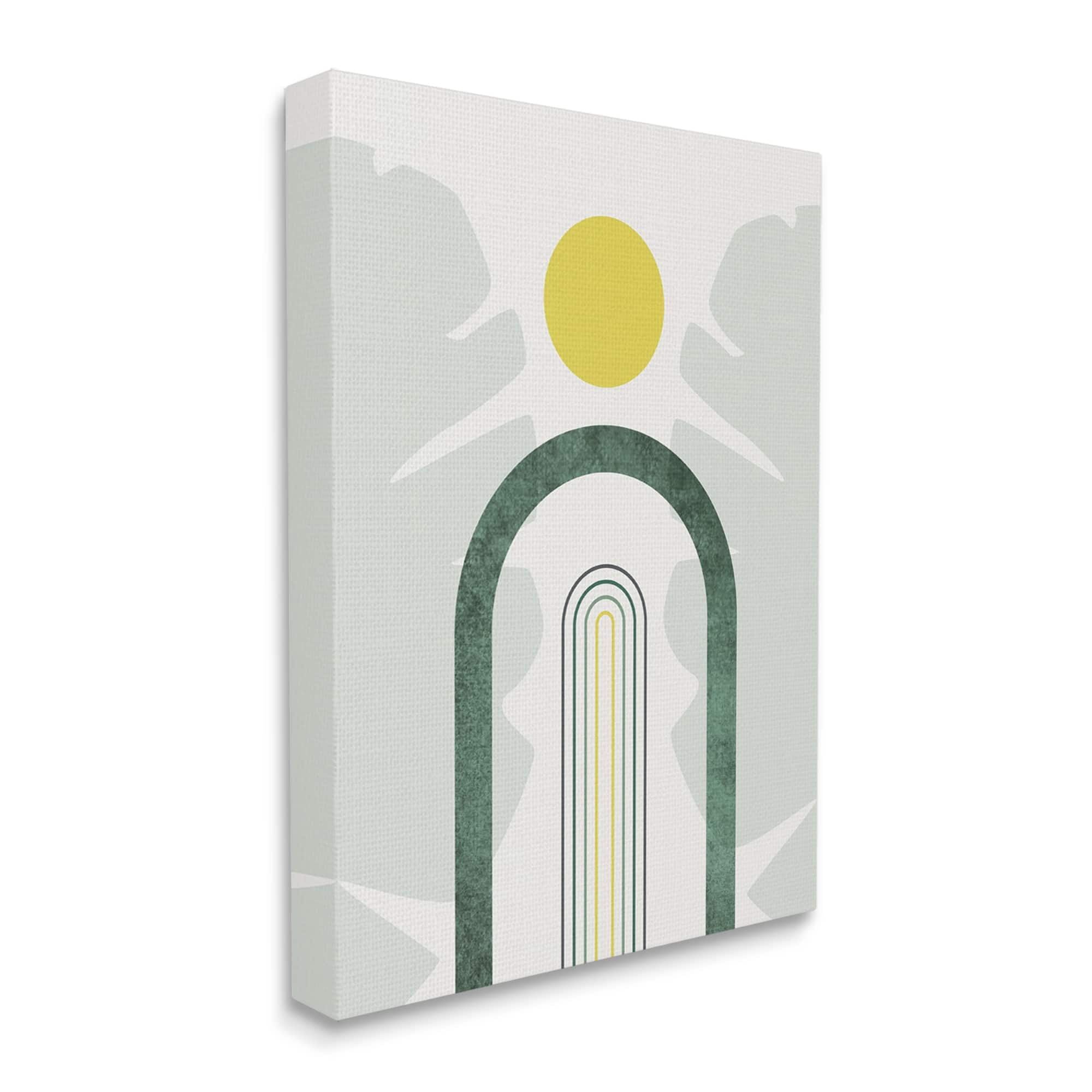 Stupell Industries Green Arches Tropical Abstraction Abstract Painting Gallery Wrapped Canvas Print Wall Art