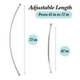 thumbnail image 6 of Bath Bliss 42" to 72" Adjustable Curved Shower Curtain Rod, Stainless Steel, 6 of 7