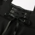 thumbnail image 5 of Women's Gothic High Waist Tie Dress Suspender Half Skirt A-Line Mini Tie Dress (Black L), 5 of 8