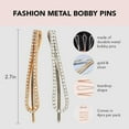 thumbnail image 3 of 4 PCS 2.7inch Metal Rhinestone Hairpin, Elegant Sparkling Side Clip Hair Accessories Funky Jewelry Suitable for Weddings, Party, Prom, Events or Daily Wear, 3 of 8