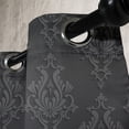 thumbnail image 3 of Ambesonne Dark Grey Grommet Curtain, Antique Damask 3D, 50" x 108", Charcoal Grey Dimgrey, 3 of 6