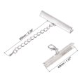 thumbnail image 2 of Unique Bargains 10Set Ribbon Crimp Clamp Ends Lobster Claw Clasps & Chain 40mm Silver Tone for DIY, 2 of 7