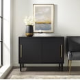 thumbnail image 6 of Crosley Furniture Everett Wood Media Console Table in Matte Black, 6 of 13