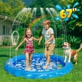 thumbnail image 4 of JoyStone Splash Pad Sprinkler Play Mat for Kids and Dogs, 67" Inflatable Water Toys, Backyard Pool Toys for Toddlers Boys Girls, 4 of 9