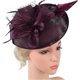 thumbnail image 3 of Diadema de malla KAIYANG con flores para el pelo rosa y morado, 3 of 5